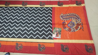 Beautiful zarna silk multicolor saree