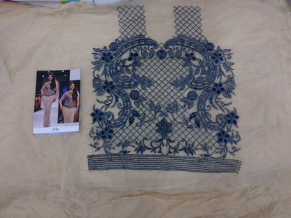 Beige bollywood style partywear saree