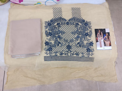 Beige bollywood style partywear saree