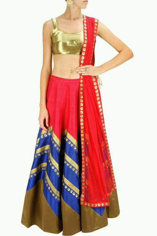 Beutiful multicolor printed Festival lehenga