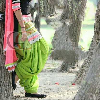 Black cotton silk patiala salwar suit