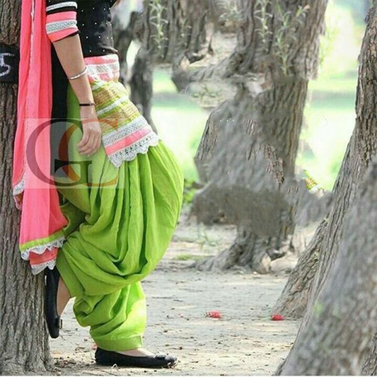 Black cotton silk patiala salwar suit