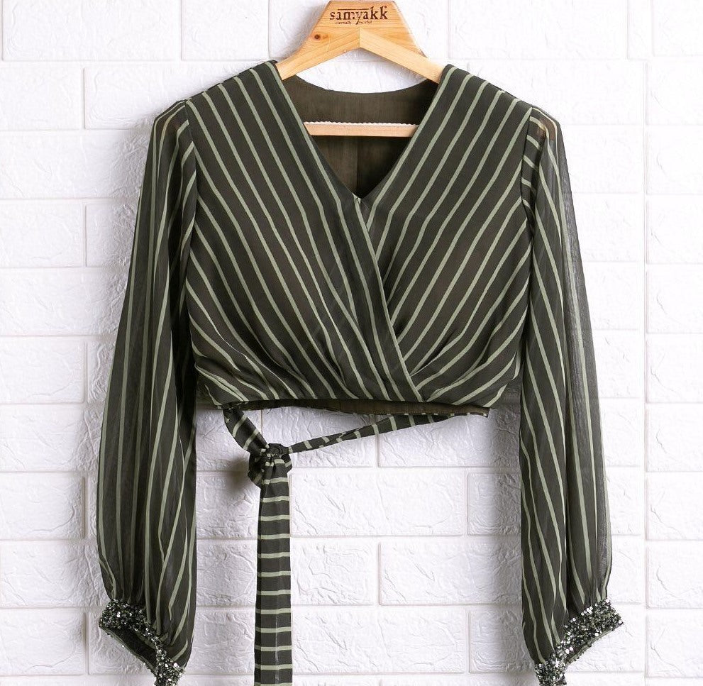 Black georgette digital print with less work saree