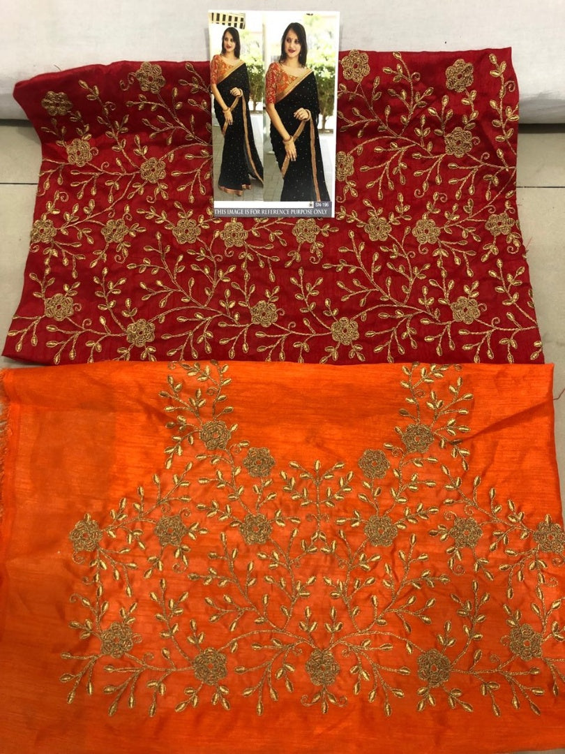 Black georgette fabulous partywear saree with work blouse