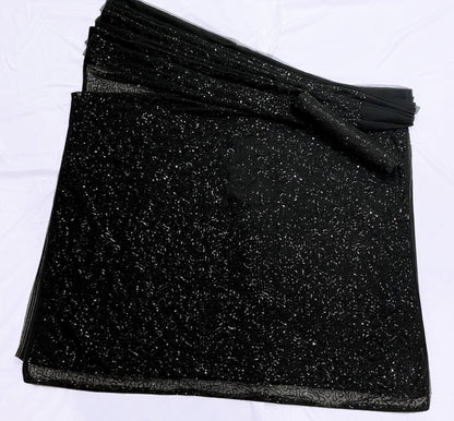 Black georgette full sequence work partywear saree