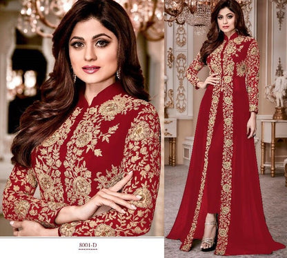 Black heavy faux georgette designer salwar suit