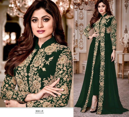 Black heavy faux georgette designer salwar suit