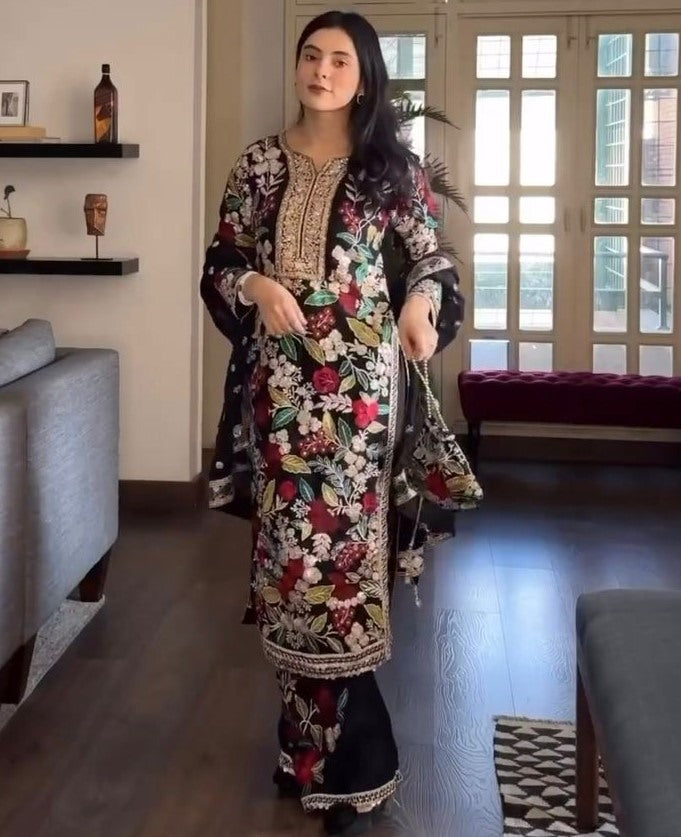 Black heavy work designer salwar suit
