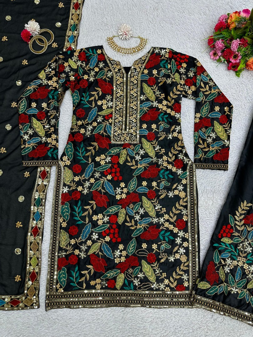 Black heavy work designer salwar suit