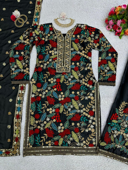 Black heavy work designer salwar suit