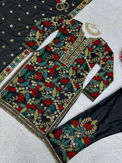 Black heavy work designer salwar suit