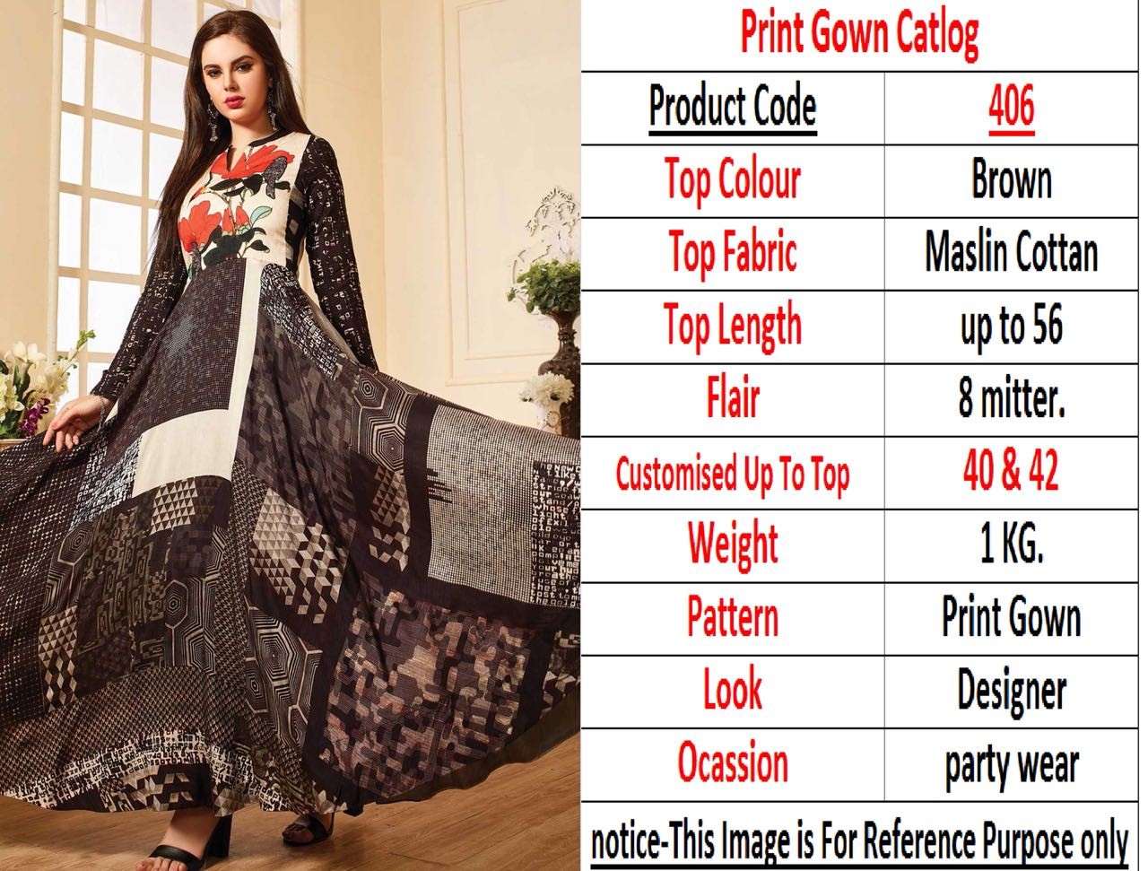 black maslin cotton printed long kurti