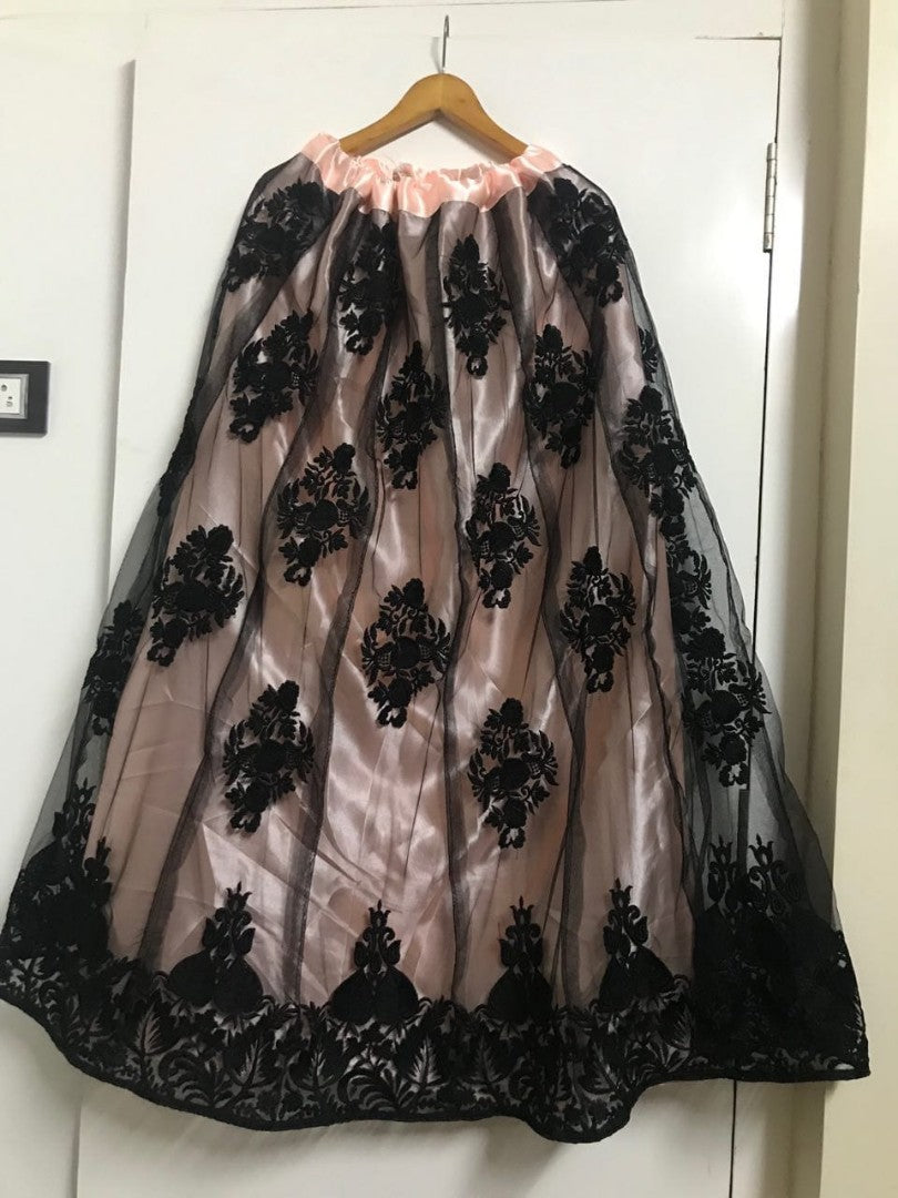 Black net designer embroidered stylist and gorgeous ceremonial lehenga