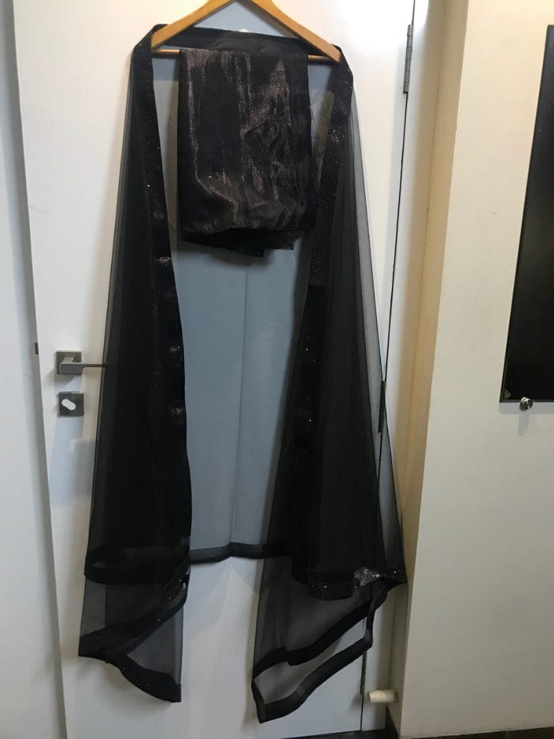 Black net designer embroidered stylist and gorgeous ceremonial lehenga