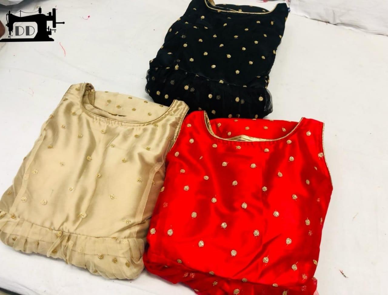 Black net sequence work gown