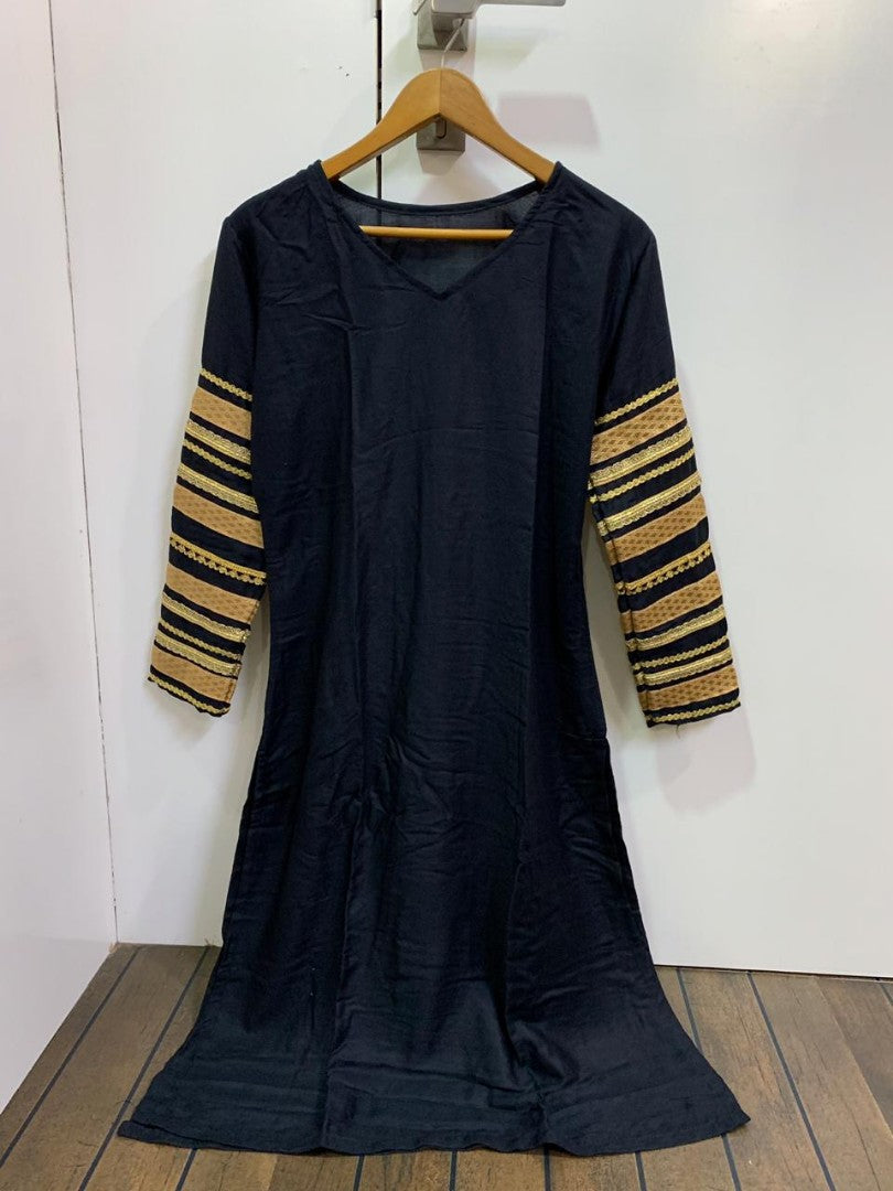 Black rayon partywear salwar suit with heavy dupatta