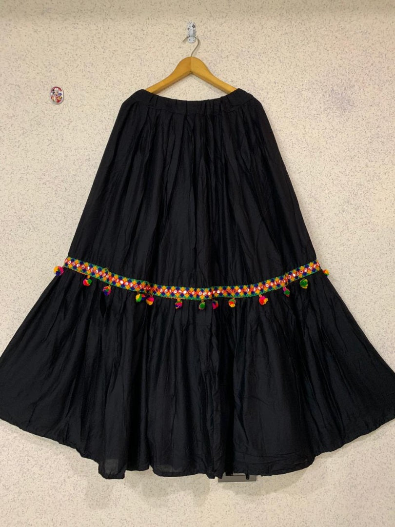 Black soft rayon stylist navratri special lehengha choli