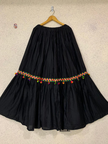Black soft rayon stylist navratri special lehengha choli