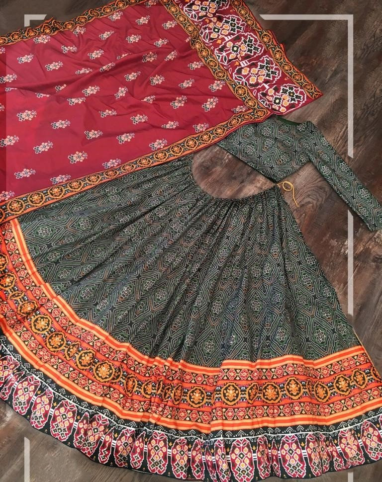 Black vaishali silk printed embellish sequins work traditional lehenga choli