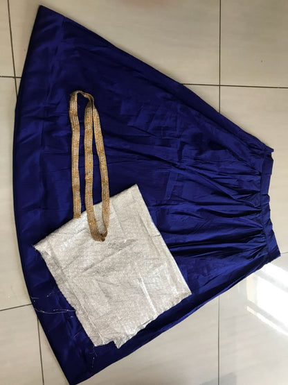 Blue tapeta silk partywear lehenga