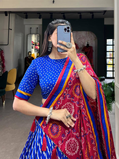 Beautiful printed cotton navratri lehenga choli