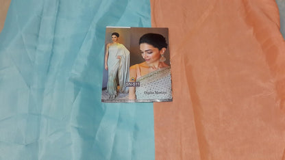 Bollywood style attractive sky saree