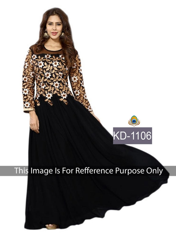 bollywood style black gown