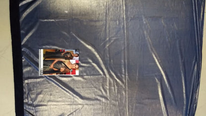 Bollywood style black smoke shiny partywear saree