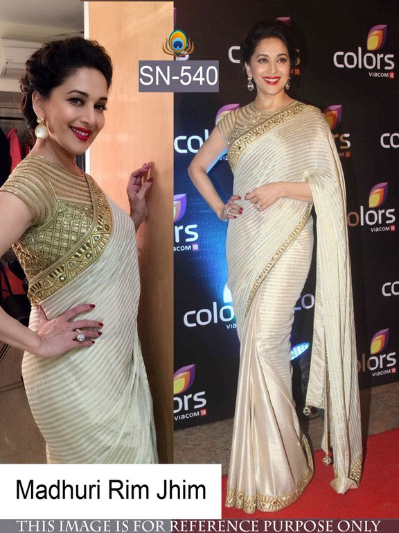 Bollywood style designer white saree