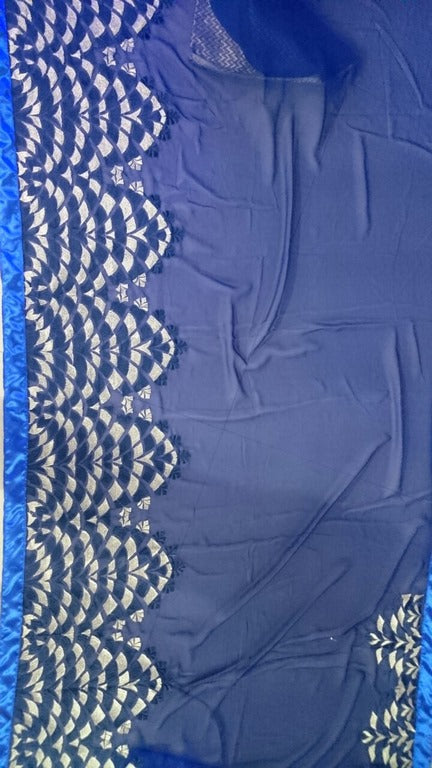 Bollywood style fancy blue saree