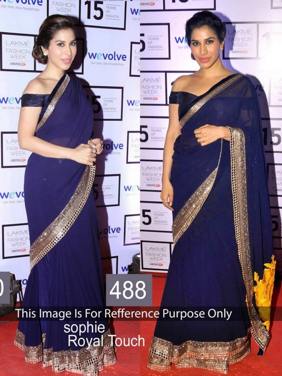 Bollywood style gorgeous blue partywear saree
