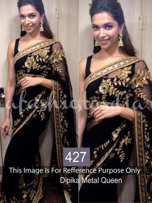 Bollywood style gorgeous partywear embroidered saree