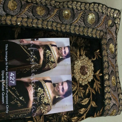 Bollywood style gorgeous partywear embroidered saree