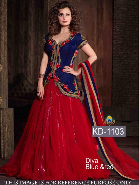 bollywood style gorgeous red suit
