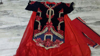 bollywood style gorgeous red suit