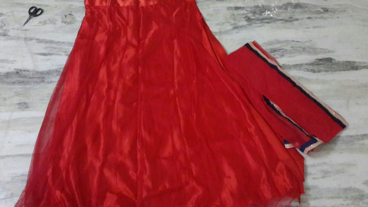 bollywood style gorgeous red suit