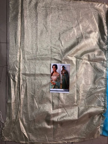 Bollywood style gorgeous sky mono net wedding saree