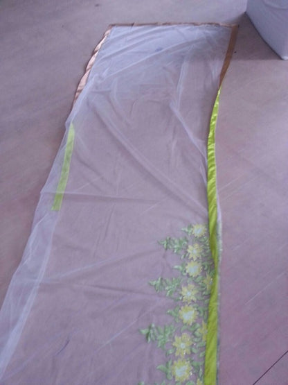 Bollywood style gorgeous white partywear saree