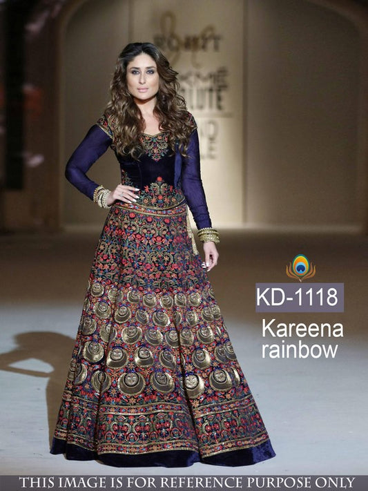 Bollywood style heavy embroidered wedding gown