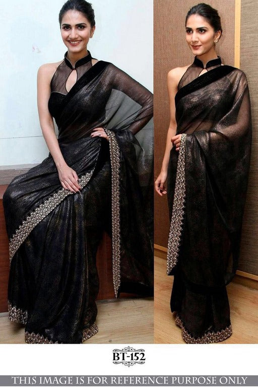 Bollywood style partywear black saree