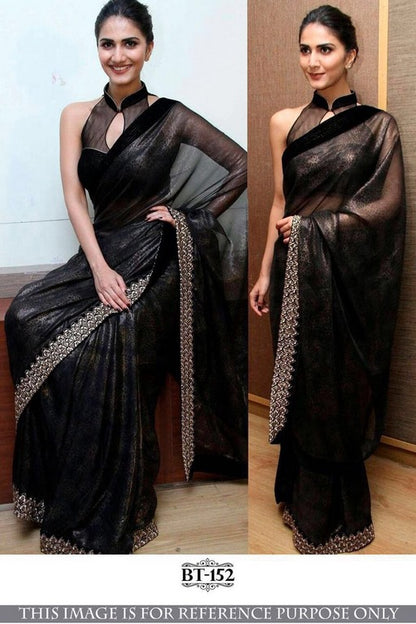 Bollywood style partywear black saree