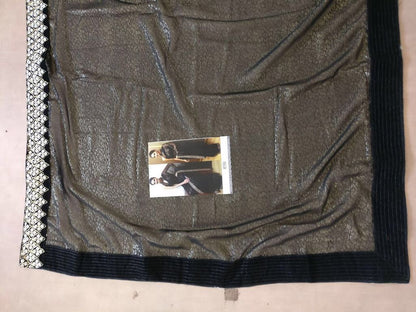 Bollywood style partywear black saree