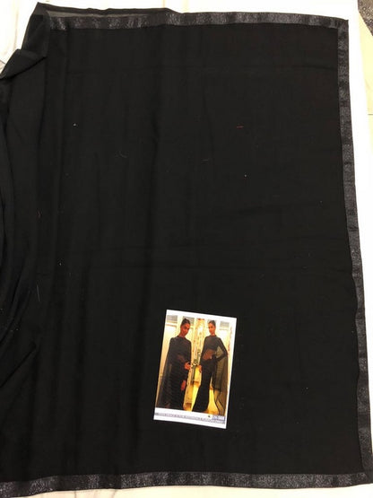 Bollywood style partywear black saree