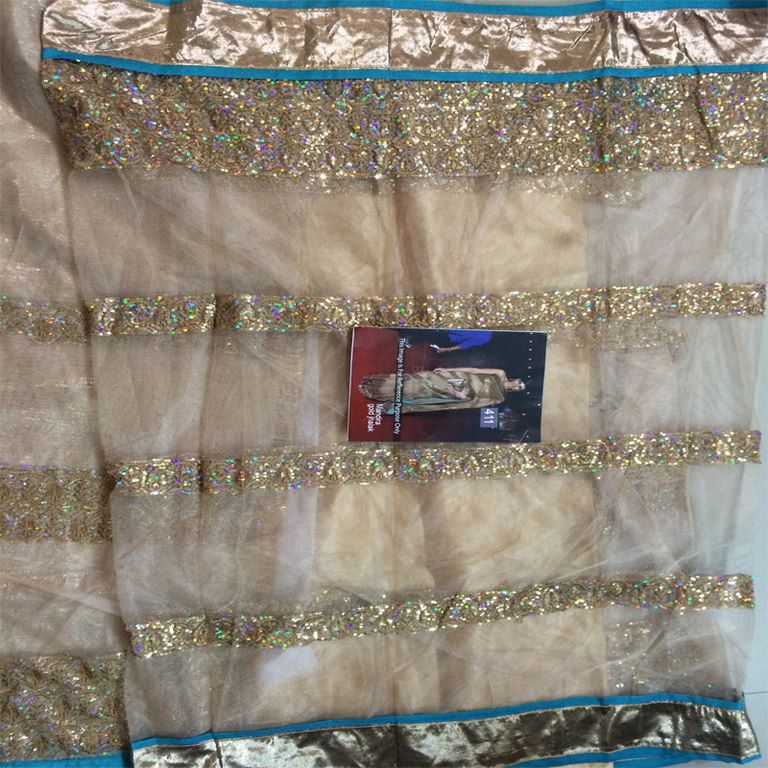 Bollywood style stylist brown embroidered saree