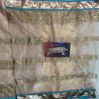 Bollywood style stylist brown embroidered saree