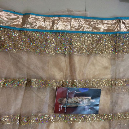 Bollywood style stylist brown embroidered saree