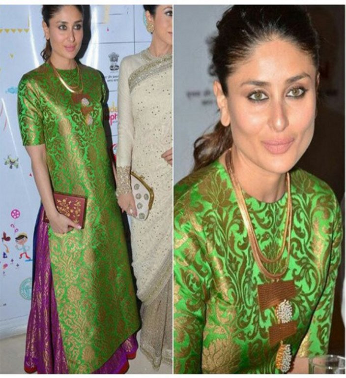Bollywood style stylist green salwar suit