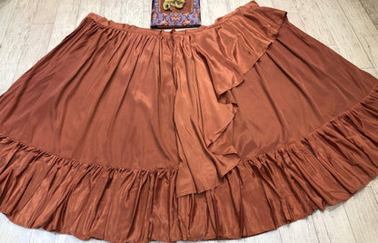 Brown malai crepe silk embroidered thread work crop top