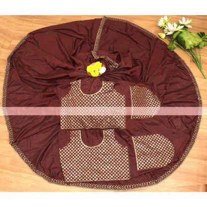 Coffee two tone silk partywear saree