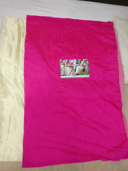 cream net fancy thread embroidered festival wear saree